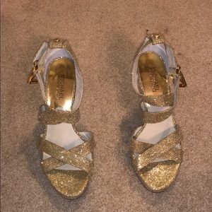 Michael Kors Gold Sparkly Heels